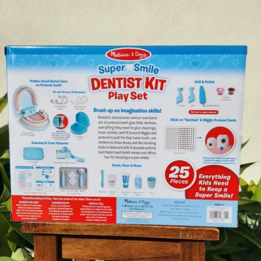 NEW Melissa & Doug Dentist Dental Pretend Play Teeth Set 25-piece Dentures